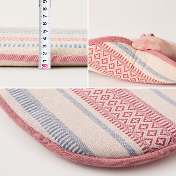 馬蹄クッション インド綿100% テラ 2カラー 約43×41cm 送料無料-14