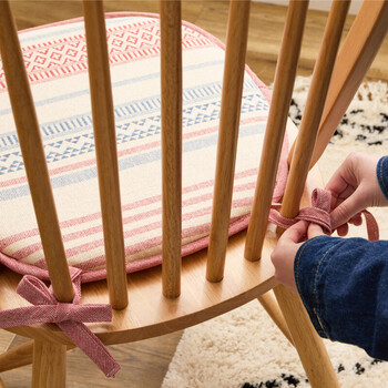 馬蹄クッション インド綿100% テラ 2カラー 約43×41cm 送料無料-5