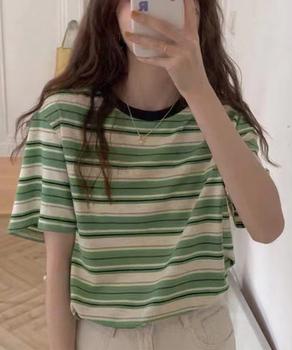 マルチボーダーTシャツ 半袖カットソー夏 送料無料 即日発送-2