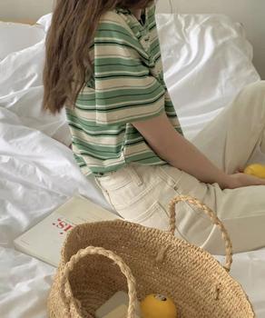 マルチボーダーTシャツ 半袖カットソー夏 送料無料 即日発送-4