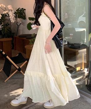 キャミワンピース ティアードワンピロング 送料無料 即日発送-3