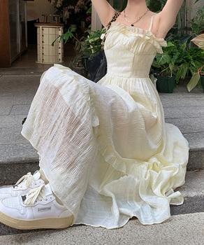 キャミワンピース ティアードワンピロング 送料無料 即日発送-5