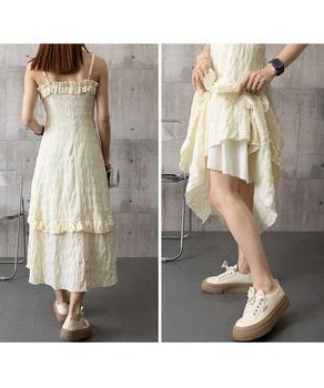 キャミワンピース ティアードワンピロング 送料無料 即日発送-7