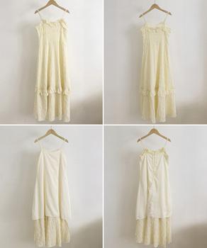 キャミワンピース ティアードワンピロング 送料無料 即日発送-8