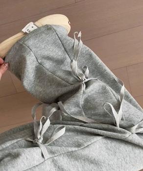 スウェットパンツサイドリボンワイドパンツ 送料無料 即日発送-4