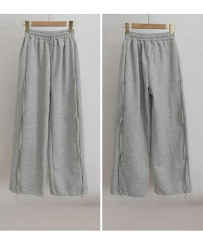 スウェットパンツサイドリボンワイドパンツ 送料無料 即日発送-8