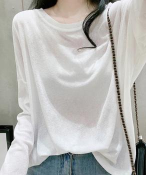 シアートップス重ね着クルーネックTシャツ 送料無料 即日発送-3