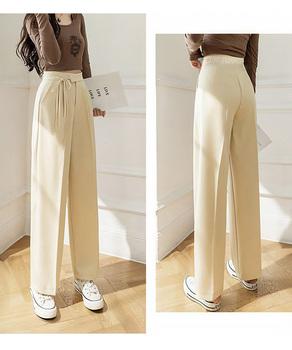 ストレートパンツ リボンスラックス 美脚 送料無料 即日発送-6