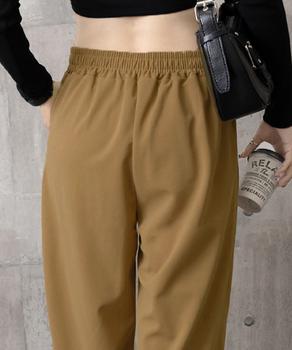 ストレートパンツ リボンスラックス 美脚 送料無料 即日発送-8