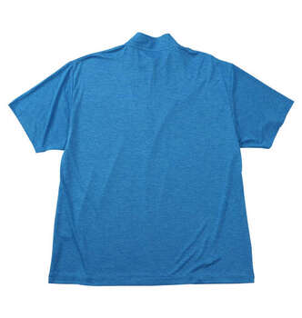 大きいサイズ Phiten DRYカチオン天竺ハーフジップ半袖シャツ 3L 4L 5L 6L 8L ブルー ラッピング可 送料無料 即日発送-1