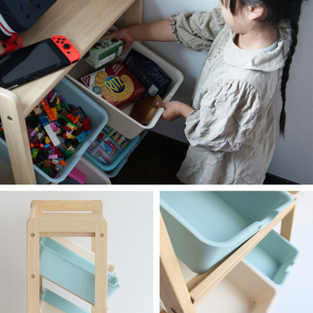 キッズトイボックスラック ナチュラル　buzz ILR 3581 送料無料 即日発送-9