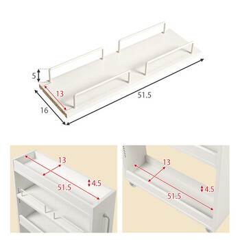 隙間収納ワゴンRCC 1533BR 幅16×奥行55×高さ85cm 送料無料-16
