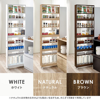 隙間収納ワゴンRCC 1536BR　幅16×奥行55×高さ181cm 送料無料-11