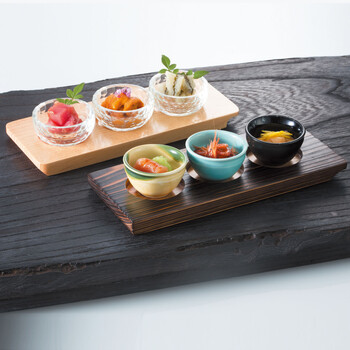 利き酒トレイ 3穴 焼杉 日本製 送料無料-5