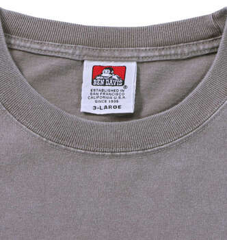 大きいサイズ BEN DAVIS バリアスモチーフヴィンテージ半袖Tシャツ 3L 4L 5L 6L ライトグレー ラッピング可 送料無料 即日発送-3