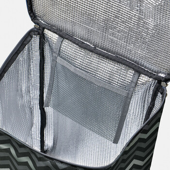 4輪シェブロン柄ショッピングカート ファスナー開閉タイプ 15 5044 送料無料-6