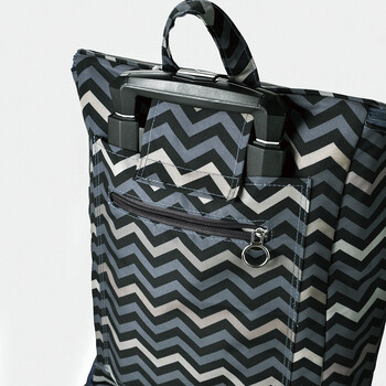 4輪シェブロン柄ショッピングカート ファスナー開閉タイプ 15 5044 送料無料-8