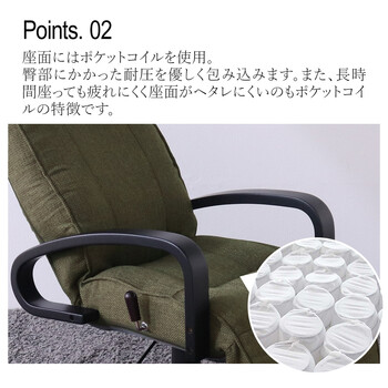 多機能リクライニングチェア グリーン 送料無料-2
