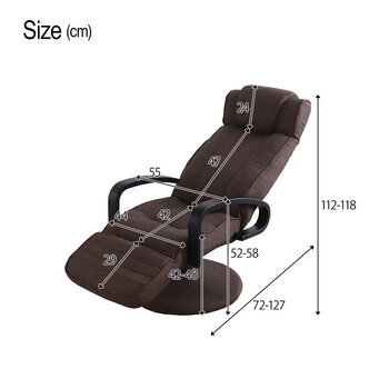 多機能リクライニングチェア ダークブラウン 送料無料-4