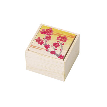 ファルカタ プチ蓋付小箱 吉祥来福 紅梅 梅結び 容器 日本製 10個セット 送料無料-4