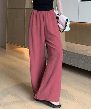 綿麻ワイドパンツ レディース きれいめ 送料無料 即日発送-6