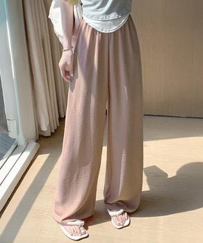 綿麻ワイドパンツ レディース きれいめ 送料無料 即日発送-7