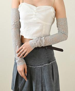 レースアームカバー レディース UVケア 送料無料 即日発送-7