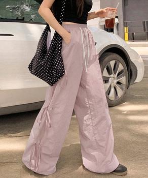 カーゴパンツ サイドリボン ワイドパンツ 送料無料 即日発送-2