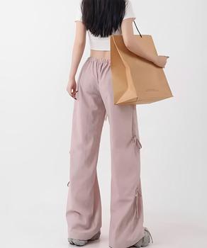 カーゴパンツ サイドリボン ワイドパンツ 送料無料 即日発送-3