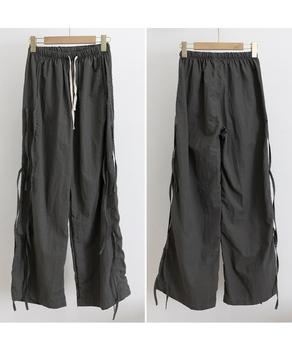 カーゴパンツ サイドリボン ワイドパンツ 送料無料 即日発送-8