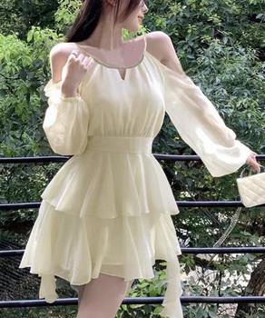 オフショルダーミニワンピース 可愛い夏服 送料無料 即日発送-1