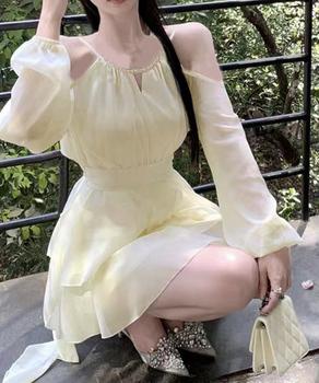 オフショルダーミニワンピース 可愛い夏服 送料無料 即日発送-3