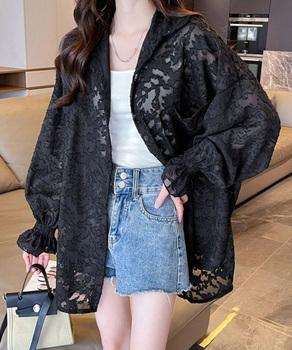 ジャガードシアーカーディガン レディース 送料無料 即日発送-3