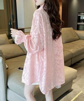 ジャガードシアーカーディガン レディース 送料無料 即日発送-7