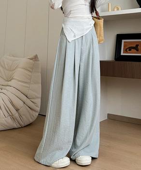 ワイドパンツ ハイウエストイージーパンツ 送料無料 即日発送-5