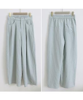 ワイドパンツ ハイウエストイージーパンツ 送料無料 即日発送-8