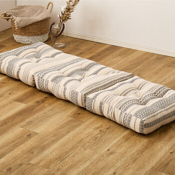 3つ折りごろ寝クッション インド綿100% テラ 2カラー 約50×150cm 送料無料-1