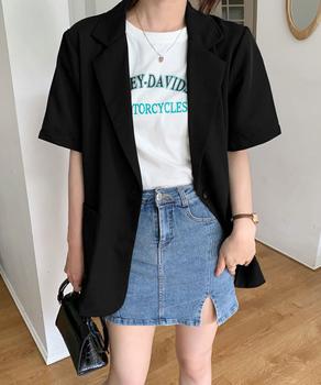 半袖テーラードジャケット レディース夏服 送料無料 即日発送-2