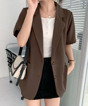 半袖テーラードジャケット レディース夏服 送料無料 即日発送-7