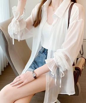 シャツブラウス 夏服 サマーカーディガン 送料無料 即日発送-3