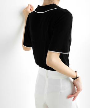 半袖 ポロシャツ レディース ニット夏服 送料無料 即日発送-4