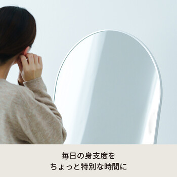 スタンドミラー ルーミー アーチ 幅60cm 鏡 姿見 全身 ゴールド 大型 ワイド インテリア 送料無料-21