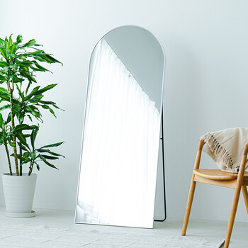 スタンドミラー ルーミー アーチ 幅60cm 鏡 姿見 全身 ゴールド 大型 ワイド インテリア 送料無料-2