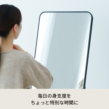 スタンドミラー ルーミー スクエア 幅50cm 鏡 姿見 全身 ゴールド 大型 ワイド インテリア 送料無料-21