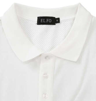 大きいサイズ EL.FO 鹿の子半袖ポロシャツ 3L 4L 5L 6L ホワイト ラッピング可 送料無料 即日発送-3