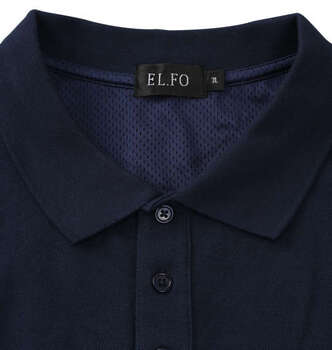 大きいサイズ EL.FO 鹿の子半袖ポロシャツ 3L 4L 5L 6L ネイビー ラッピング可 送料無料 即日発送-3