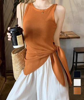 タンクトップ サイドスリット夏服 送料無料 即日発送-0