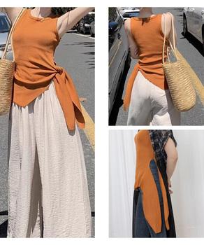 タンクトップ サイドスリット夏服 送料無料 即日発送-7