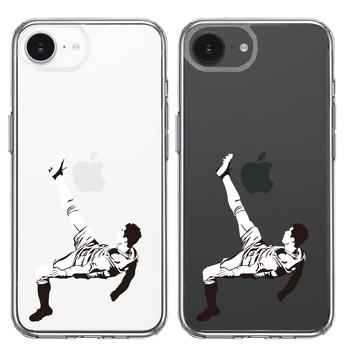 iPhone16e ケース クリア サッカー オーバーヘッドキック 2 スマホケース 側面ソフト 背面ハード ハイブリッド  送料無料-1