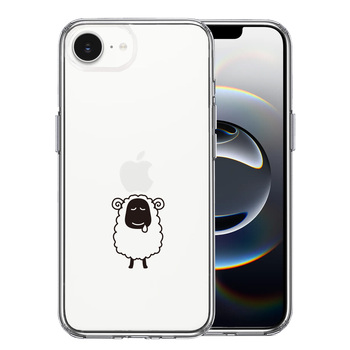 iPhone16e ケース クリア ひつじ 羊 スマホケース 側面ソフト 背面ハード ハイブリッド  送料無料-0